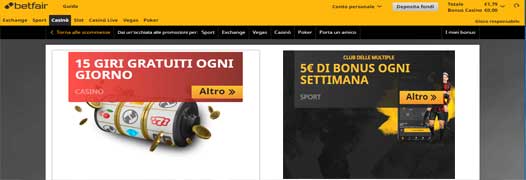 Betfair casinò
