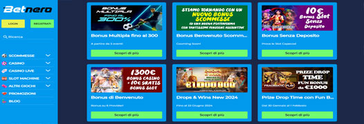 Betnero casinò bonus