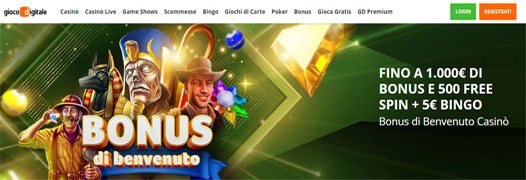GiocoDigitale bonus