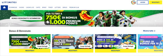 Codice Bonus Slot Lottomatica