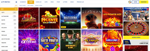 Lottomatica casinò online