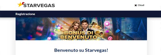 Codice Bonus Slot Starvegas