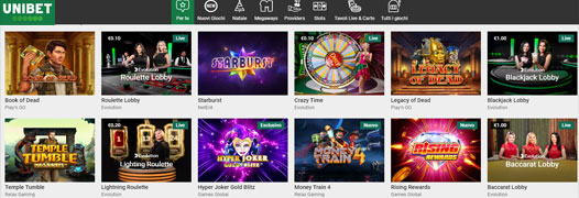 Unibet bonus casinò