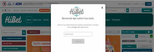 Hibet casinò iscrizione