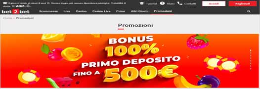 Codice Bonus Slot Bet2bet