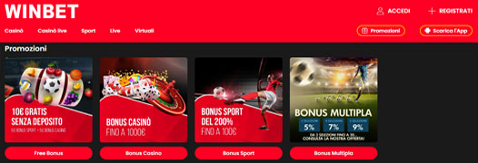 Winbet casinò online bonus